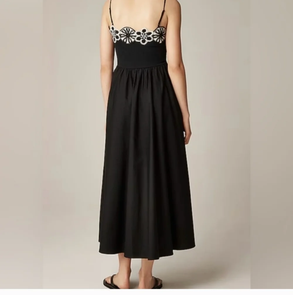 New J. Crew Black and White Crochet Mixy Dress XXS  CL651 - Picture 2 of 10